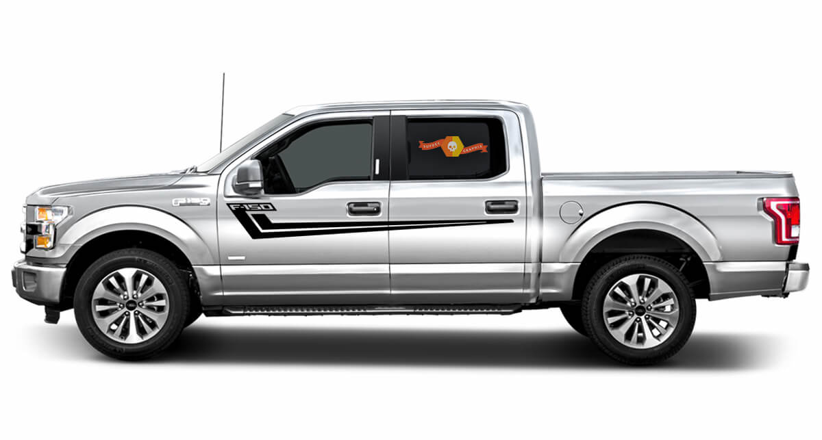 2X Ford F-150 HOCKEY side Vinyl Decals gráficos rally sticker 2017-2018
