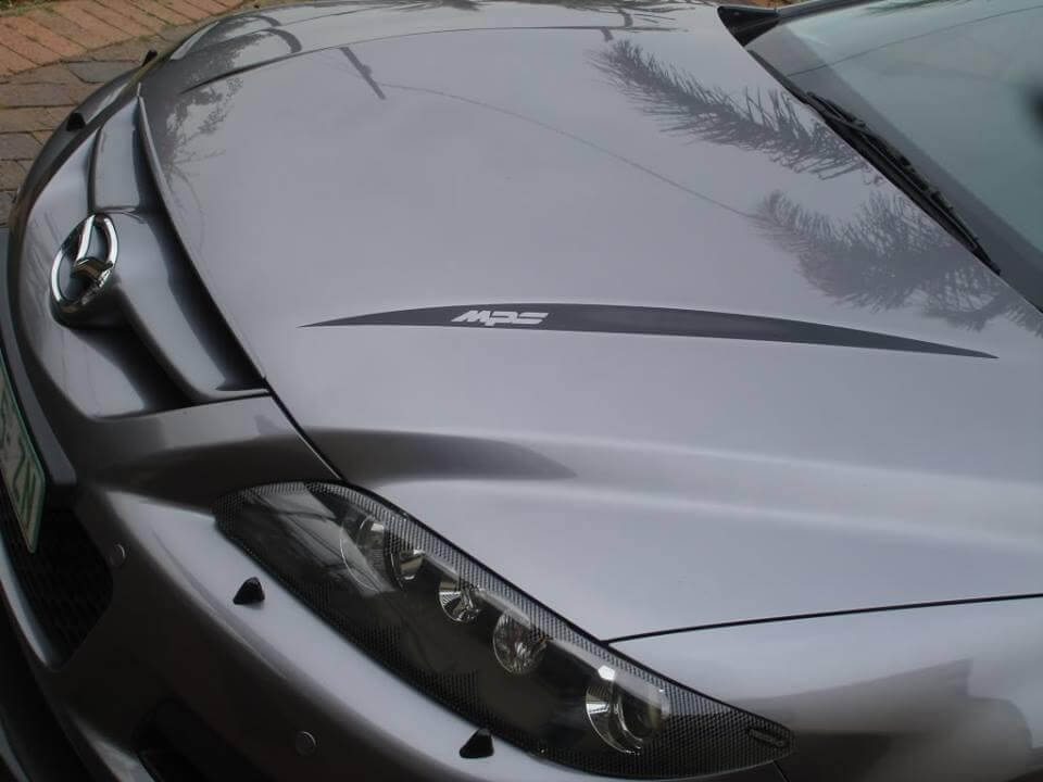 Kit de vinilo adhesivo de franjas finas MPS para capó de Mazda 6