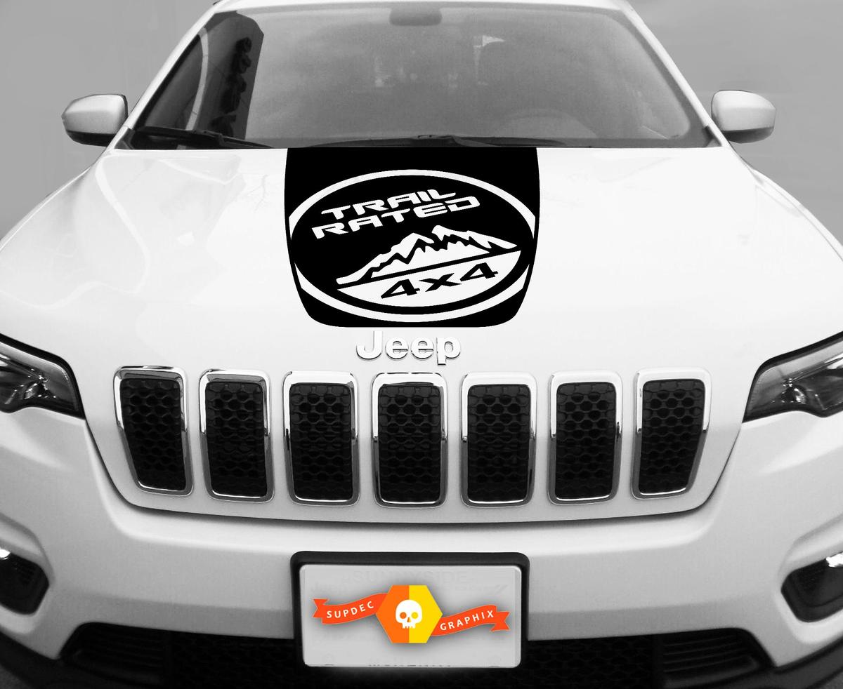 2014-2017 Jeep Cherokee Trail Rated Sport vinilo capucha calcomanía gráfico 2
