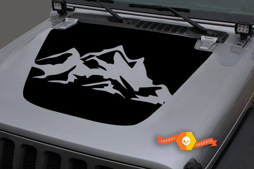 Calcomanía adhesiva opaca de vinilo con montañas para Jeep Wrangler JL #1 18-19
