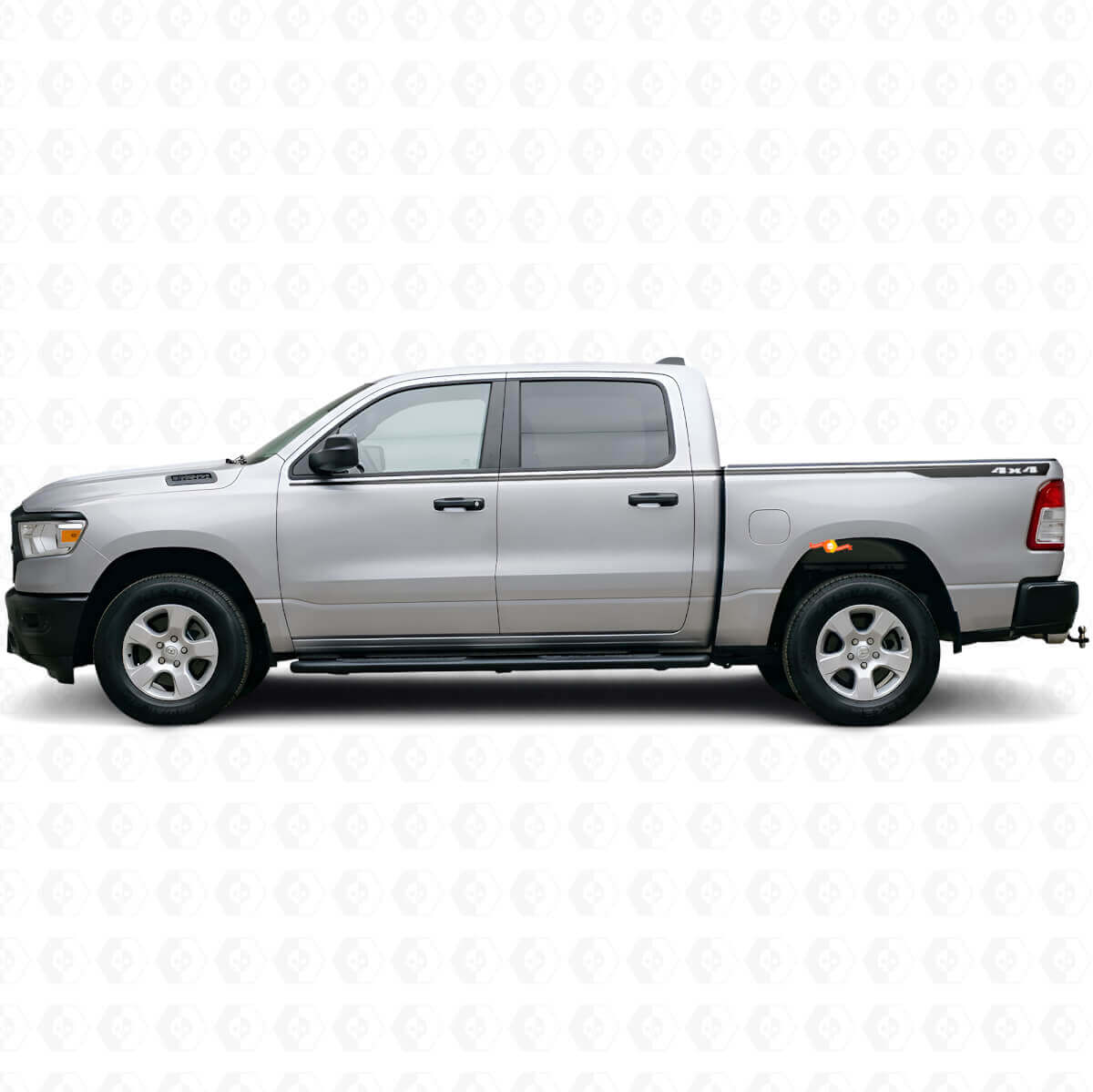 Kit de calcomanías de vinilo de franjas laterales delgadas 4x4 para Dodge Ram 1500