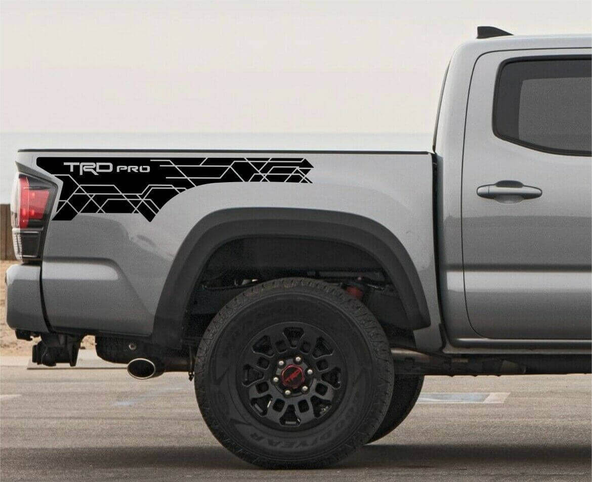 Juego de vinilos laterales para caja estilo TRD Pro para Toyota Tacoma 2016-2023