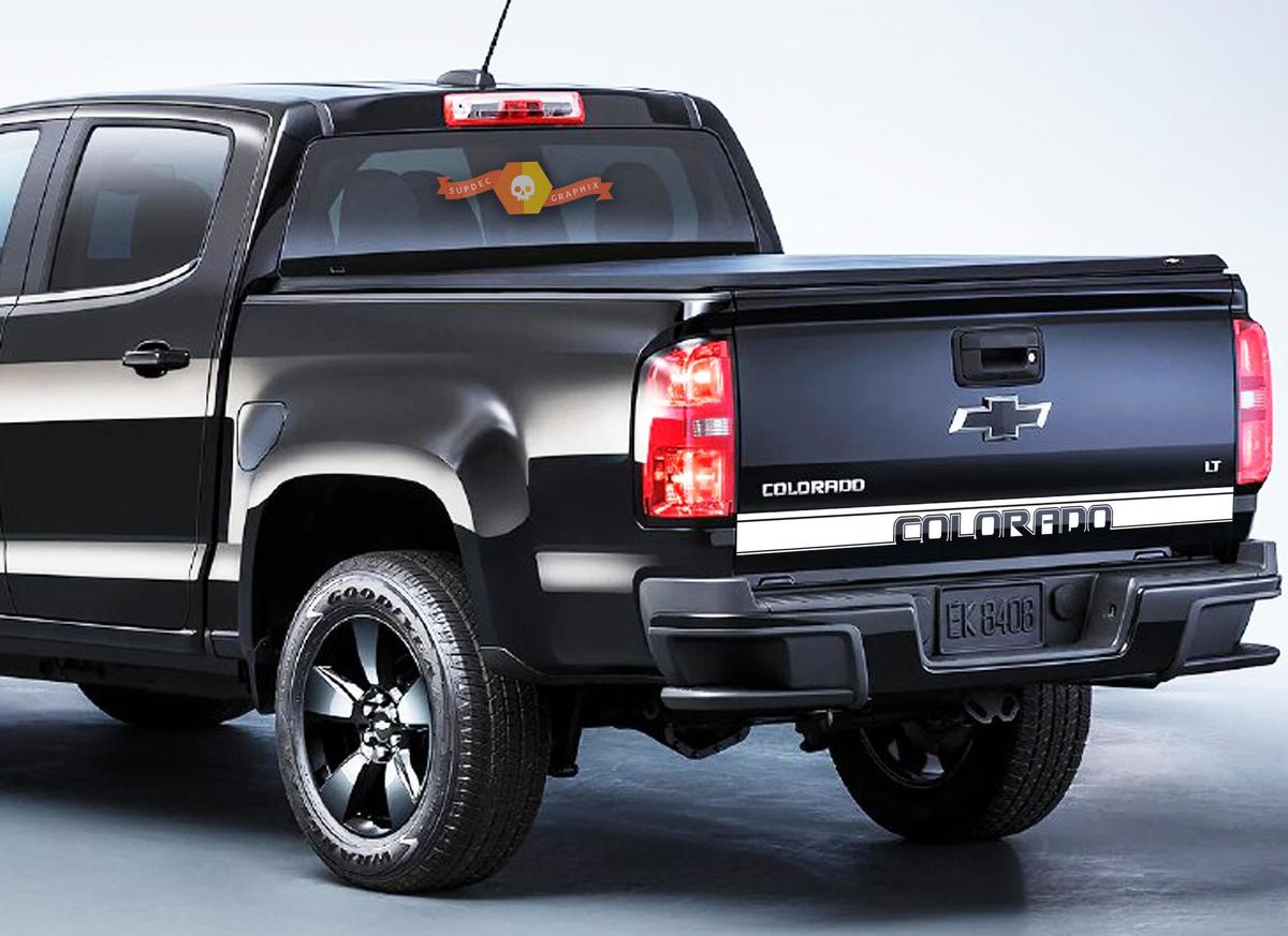 Chevy Chevrolet Colorado Truck Tailgate Accent Vinilo Gráfico Pegatinas Calcomanías Rayas 2015-
