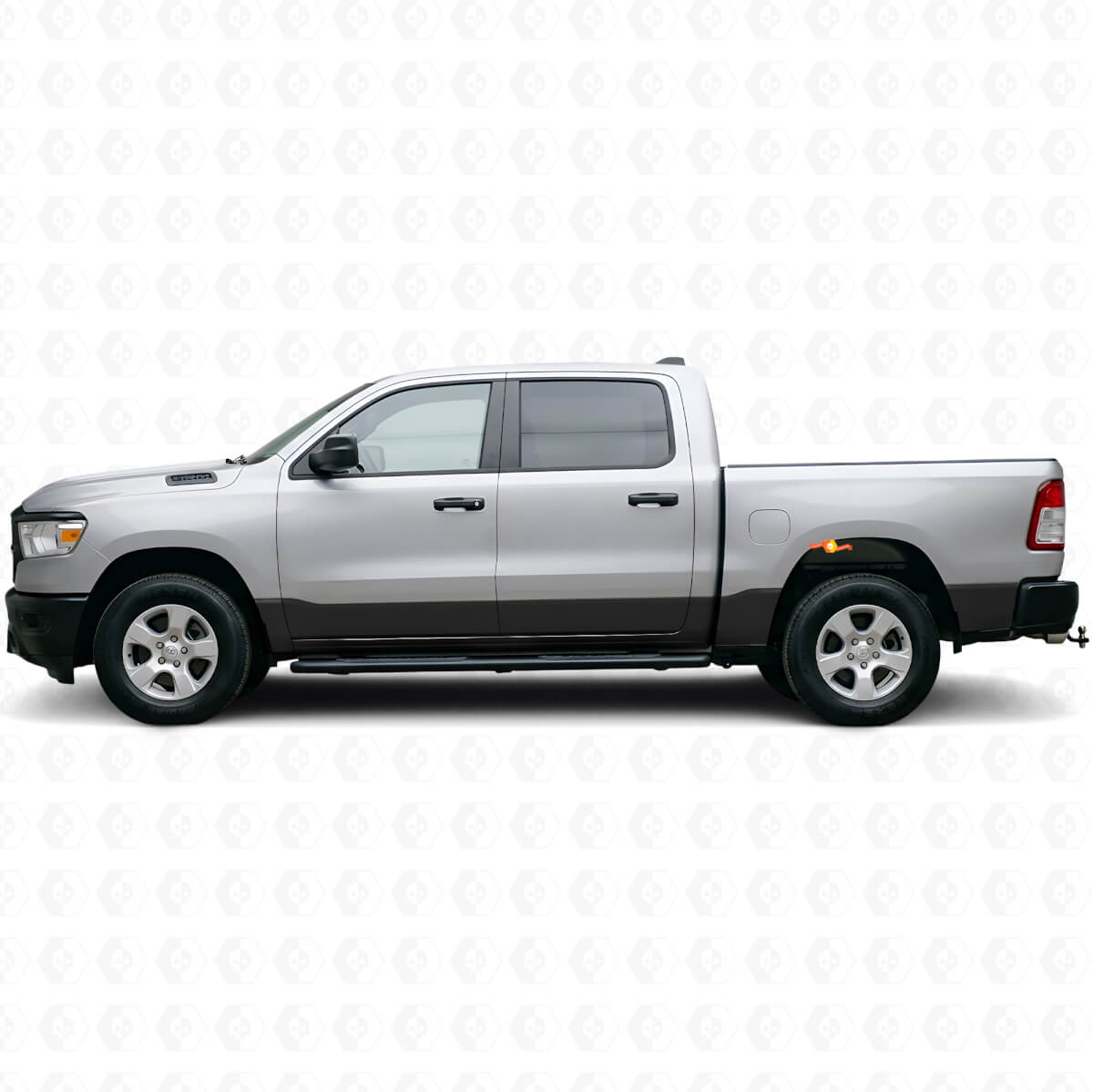 Kit de calcomanías de vinilo de franja recta para paneles laterales para Dodge Ram 1500