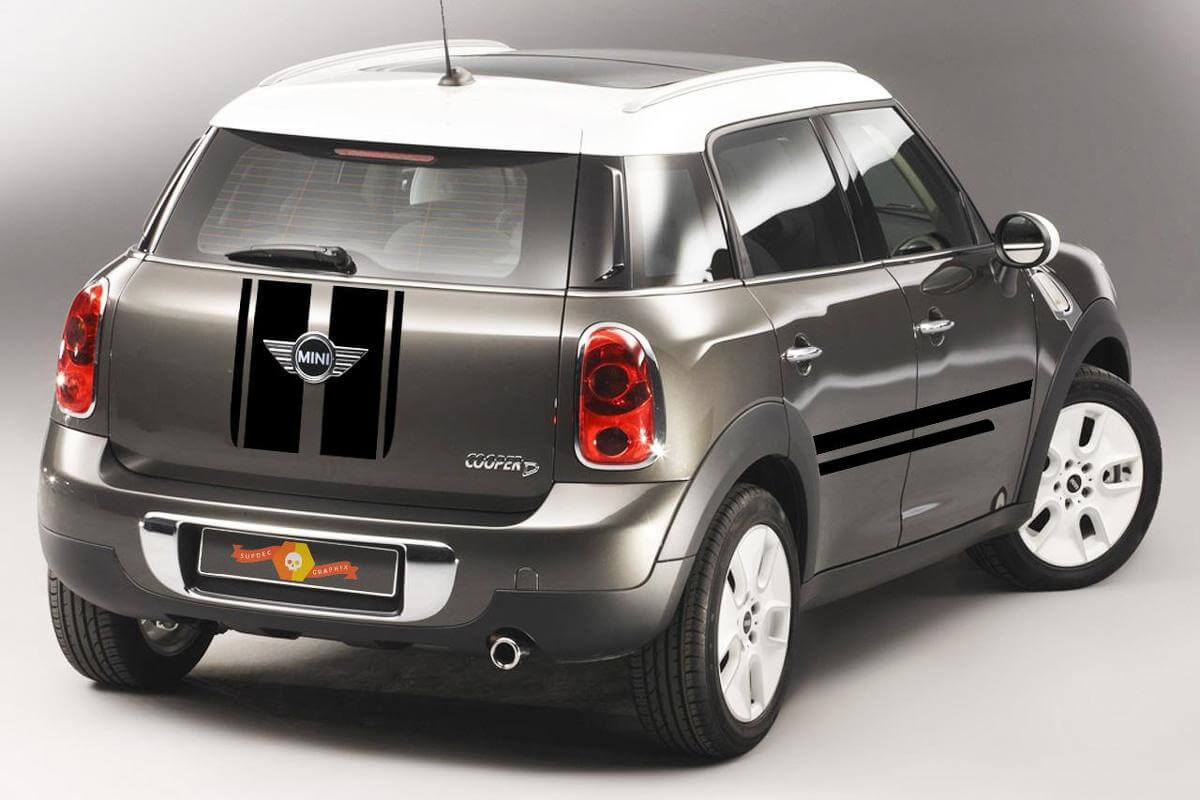 Mini Cooper S Countryman All4 R60 Viper Stripe Calcomanía y calcomanía gráfica
