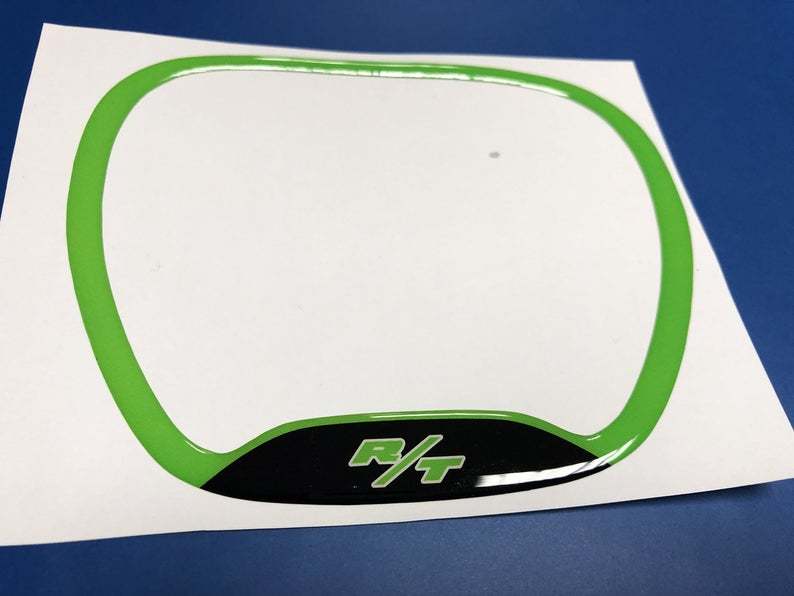 Anillo decorativo abombado R/T Lime para volante para Dodge Challenger Charger