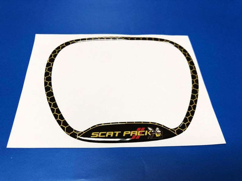 Calcomanía de Anillo de Recorte para Volante estilo Scat Pack para Dodge Challenger Charger