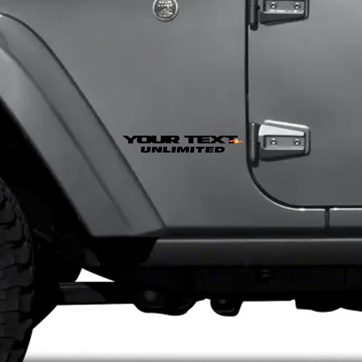 Calcomanía de texto personalizado para Jeep Wrangler Unlimited CJ TJ YK JK XJ