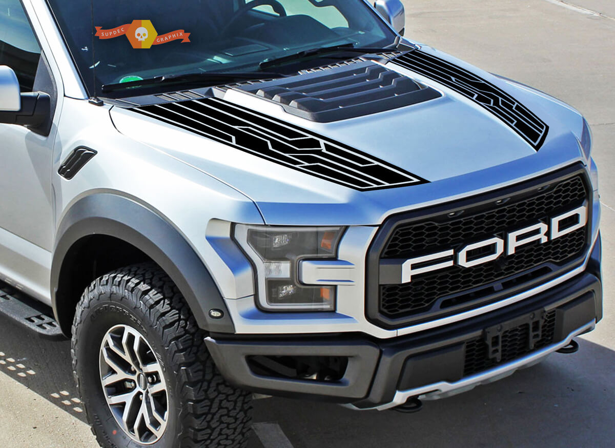 Ford F150 Raptor 2017-2018 paquete de gráficos de capó calcomanía calcomanía

