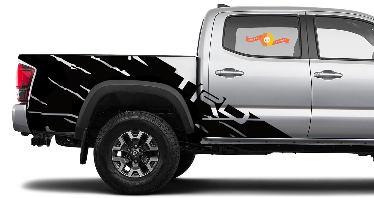 Kit de calcomanías de vinilo estilo TRD para salpicaderas de cama para Toyota Tacoma
