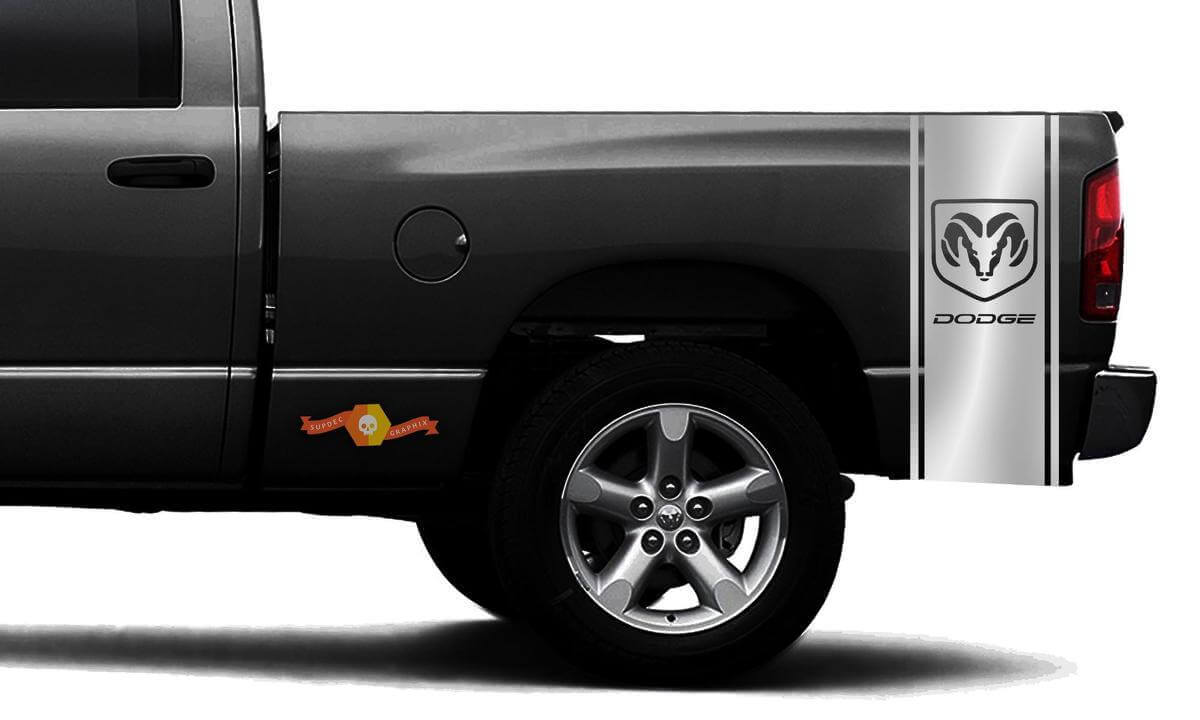 Kit de vinilos con franjas estilo Hemi para la caja de la Dodge Ram 1500
