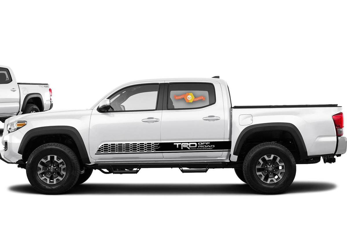Kit de Vinilos de Franjas Laterales Estilo TRD Off Road para Toyota Tacoma 2016-19