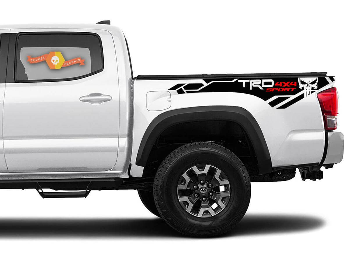 2 pegatinas de vinilo laterales para Toyota Tacoma Trd Pro 4x4 2016-2020.
