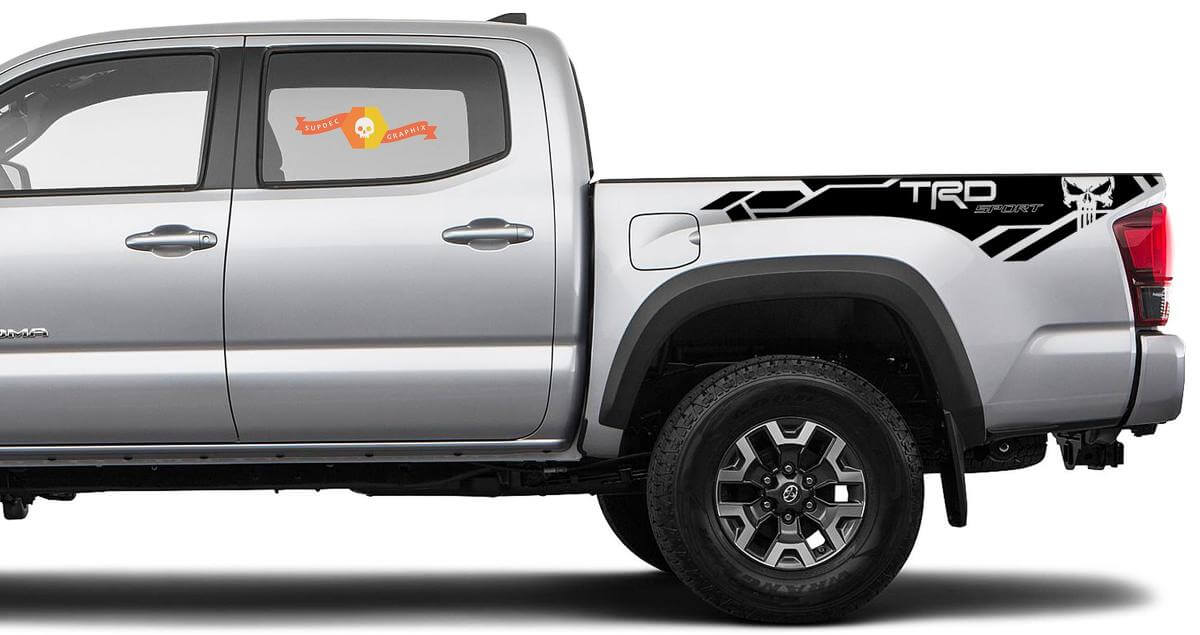 Kit de Pegatinas de Vinilo para Lado de Cama TRD Sport Punisher para Toyota Tacoma 2016-2020