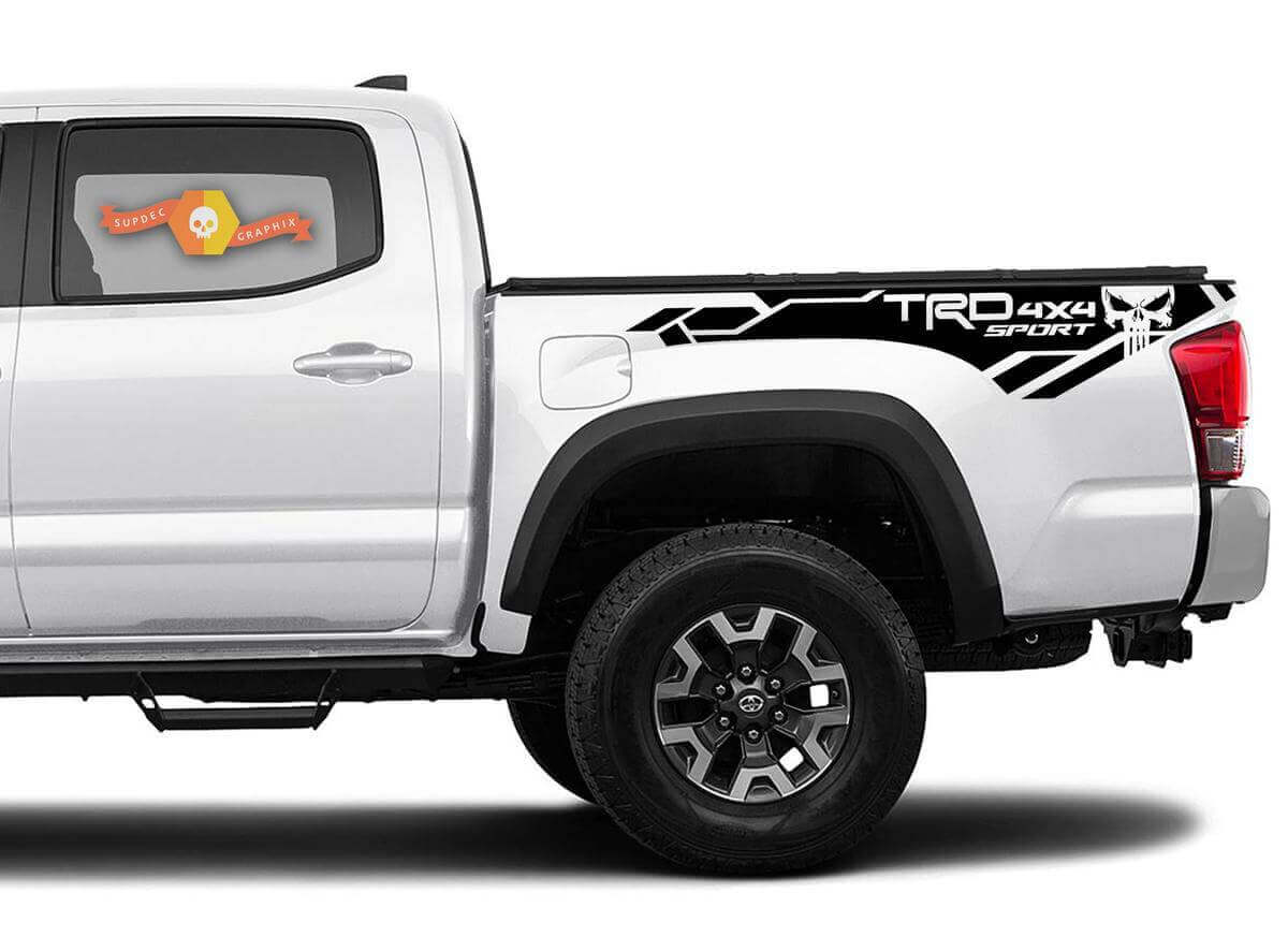 Kit de Pegatinas Laterales de Vinilo TRD 4x4 Sport Punisher para Toyota Tacoma 2016-2020