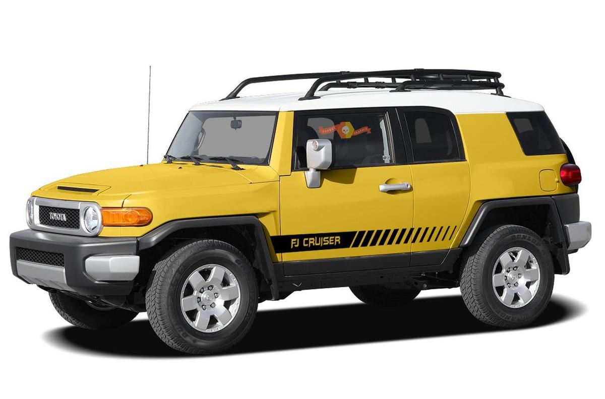 2X Toyota FJ cruiser TRD side Vinyl Decals gráficos rally sticker kit -2
