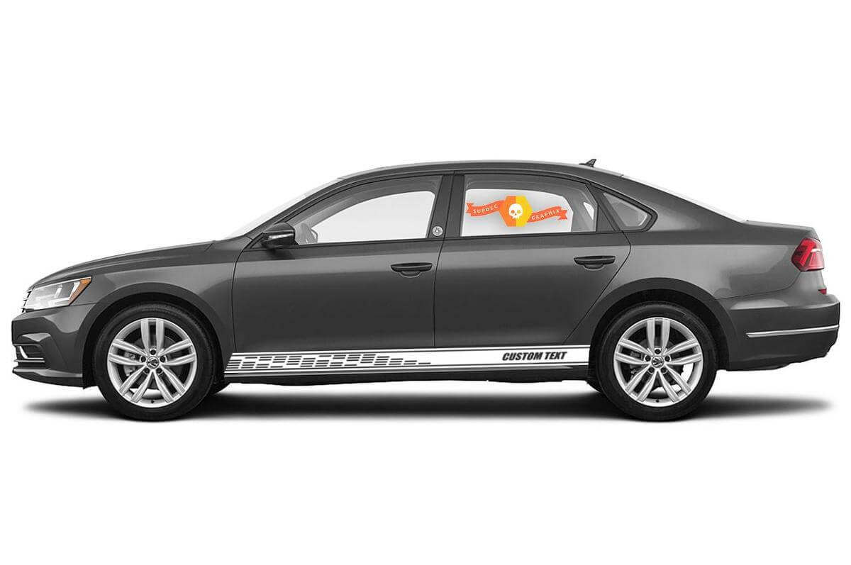 Racing rocker panel stripes vinilo calcomanías pegatinas para Volkswagen Passat Wolfsburg B2 B3 B4 B5 B6 B7 B8 CC
