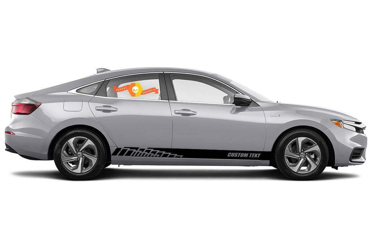 Calcomanías de vinilo con rayas del panel basculante de carreras para Honda Insight EX estilo #3 1999 - 2019
