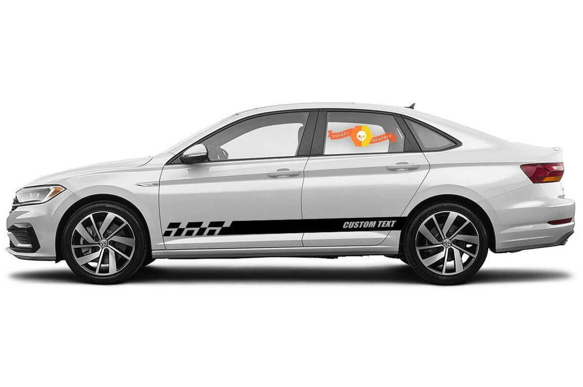 Calcomanías de vinilo con rayas de panel basculante de carreras para Volkswagen Jetta GLI
