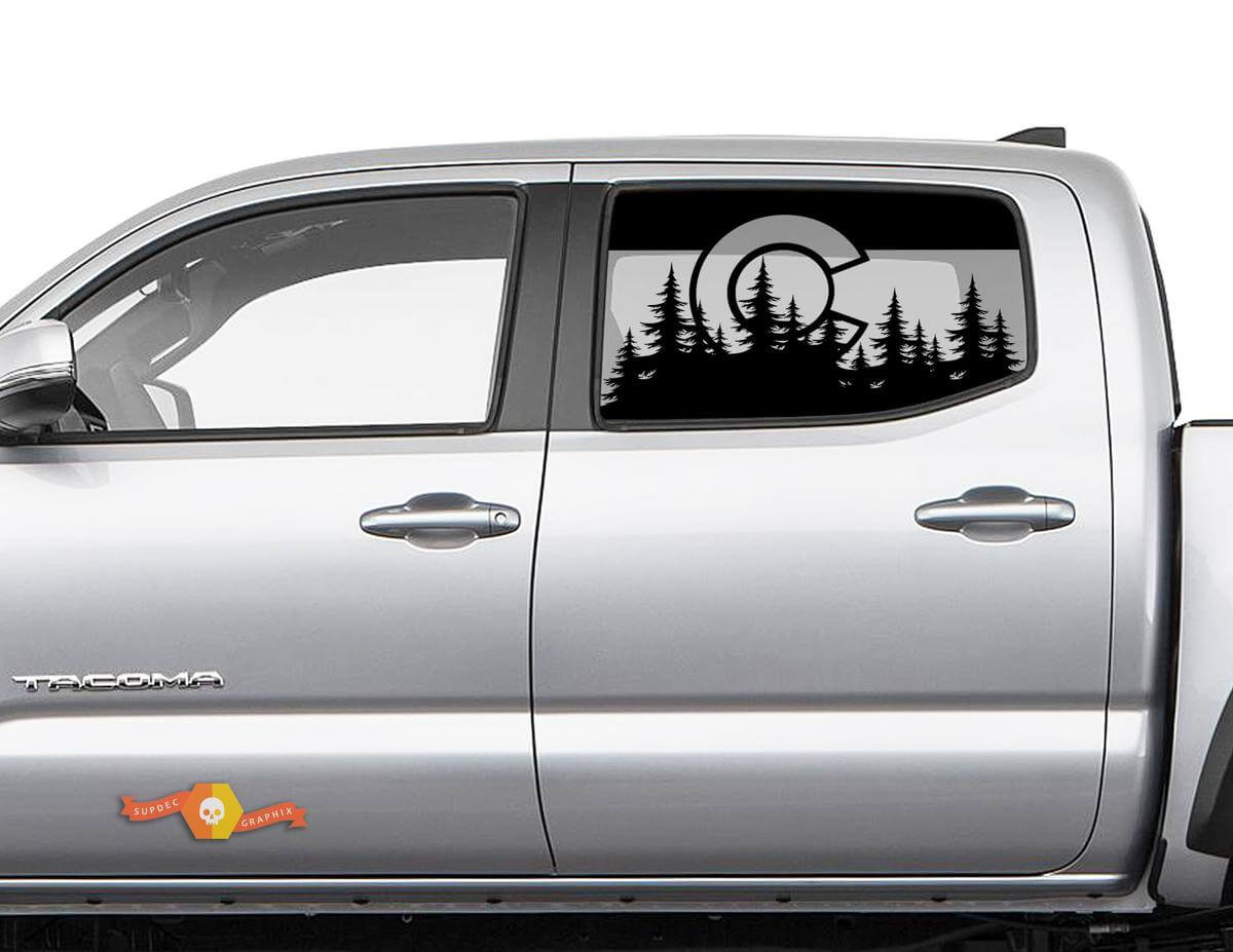 Calcomanías de ventana lateral del bosque de Colorado para Toyota Tacoma 4Runner Tundra
