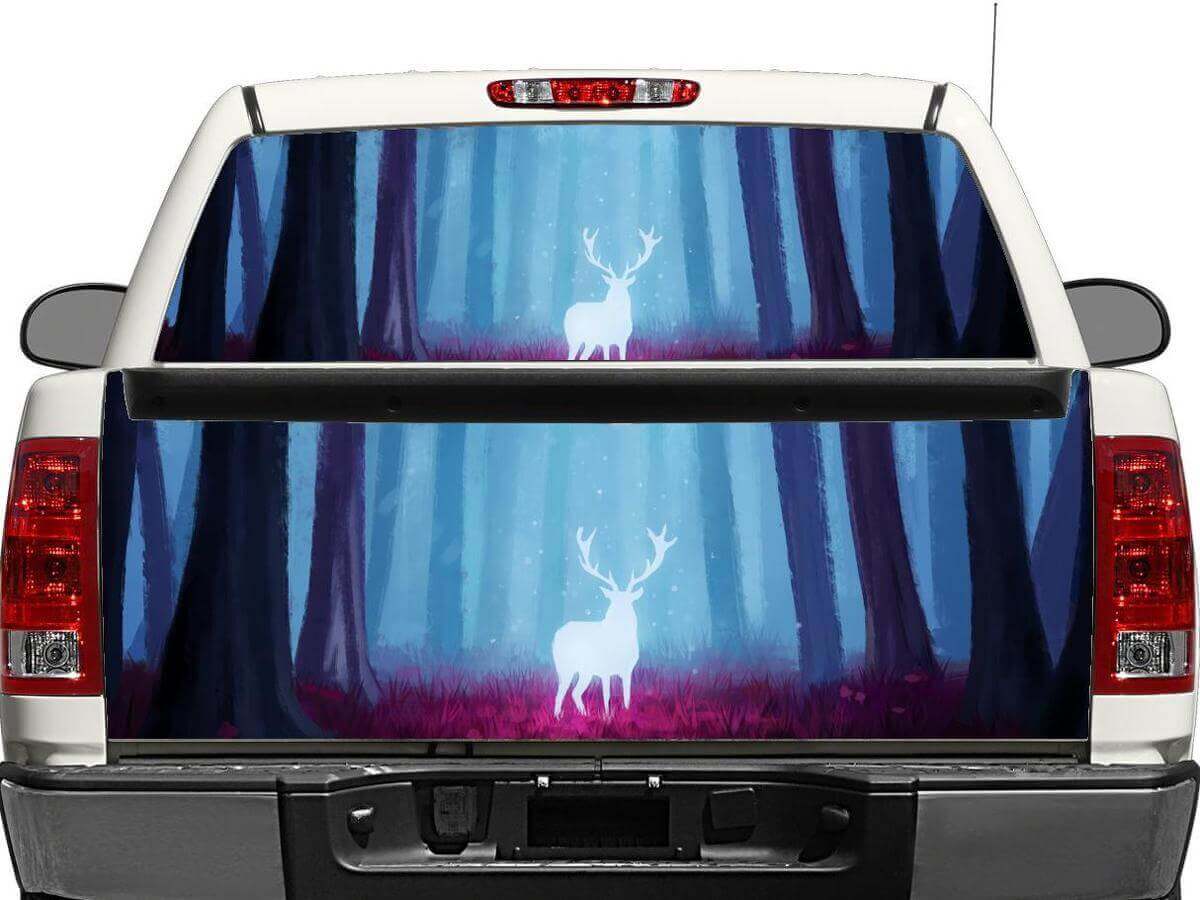 Calcomanía de vinilo Magic Deer para ventana trasera o portón trasero para camionetas y SUVs