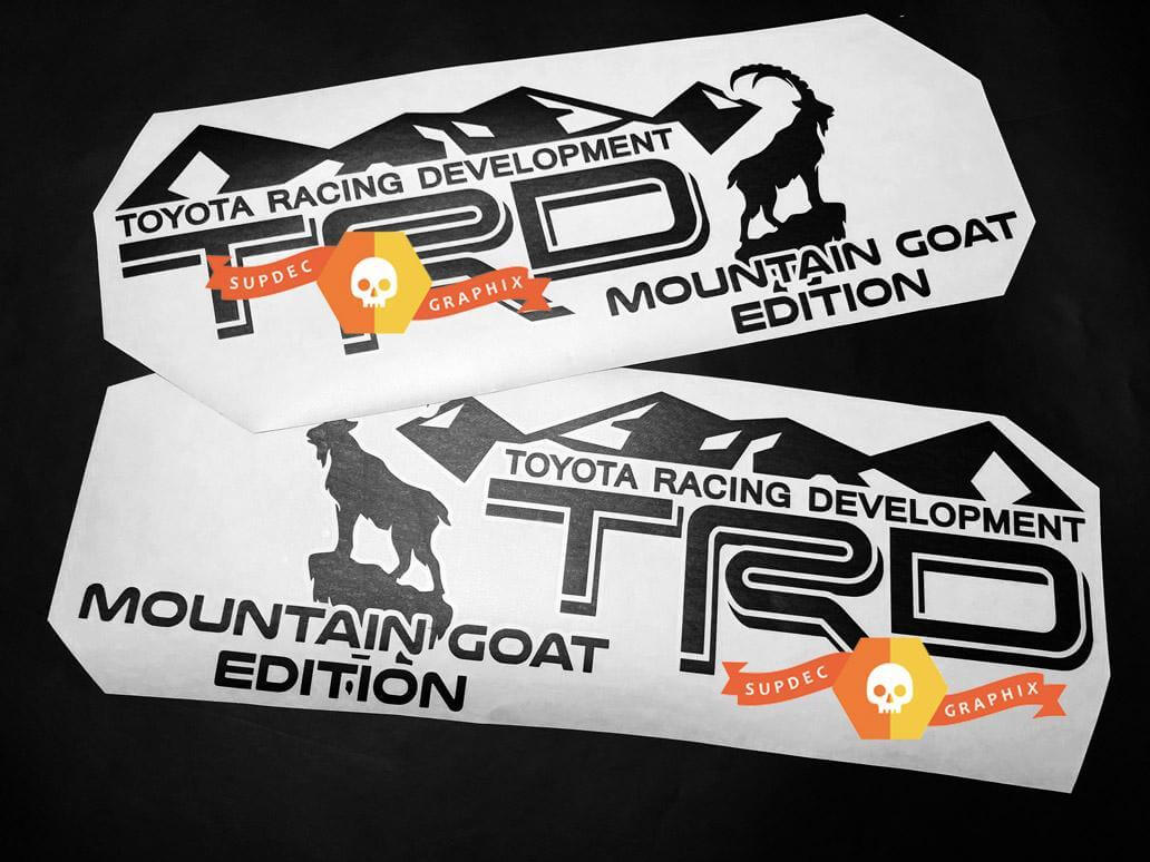Calcomanía Universal de Vinilo Edición TRD Mountains Goat para Toyota FJ Cruiser
