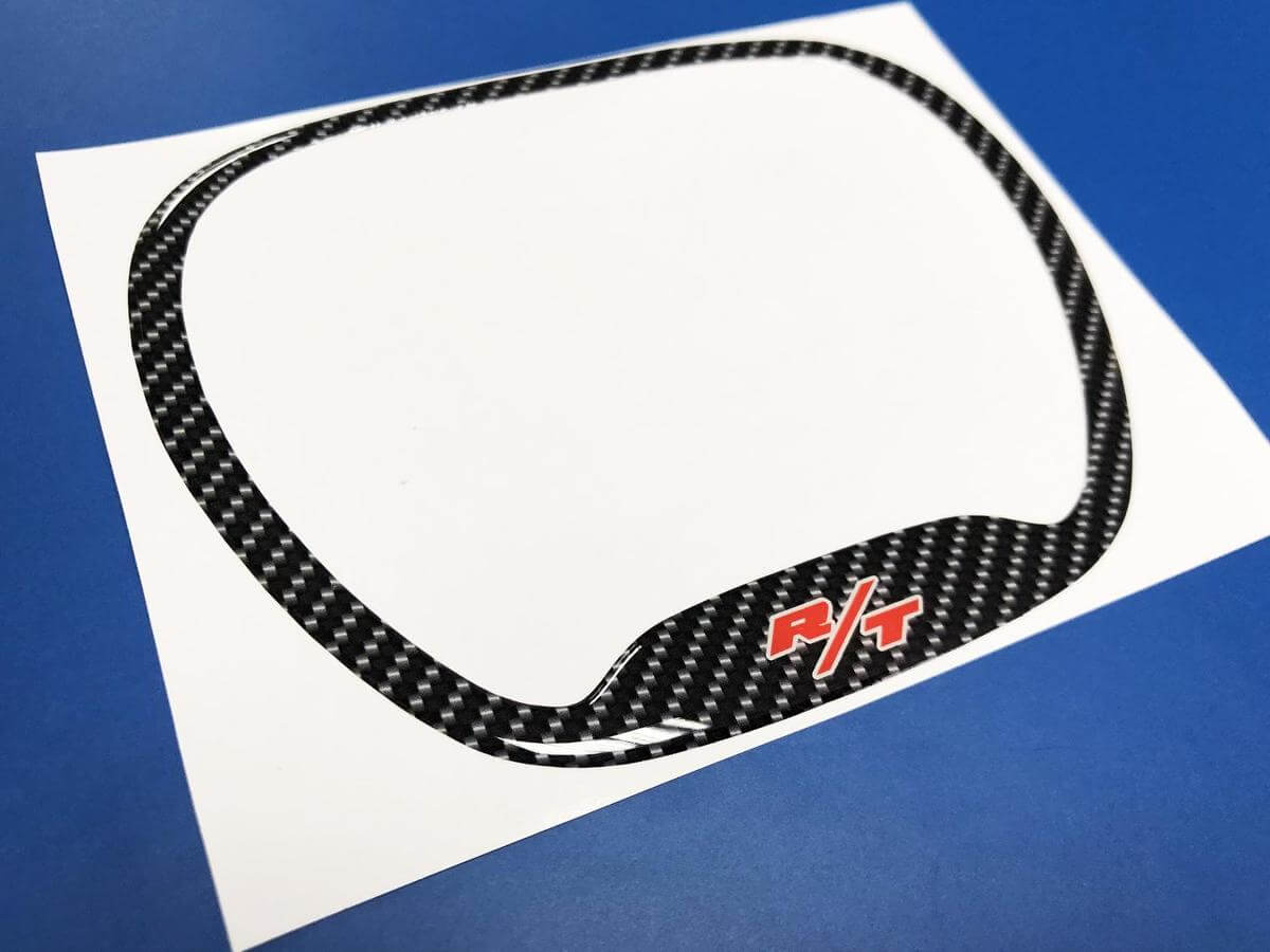 Anillo de Adorno Abombado para Volante R/T con Calcomanía para Dodge Challenger y Charger