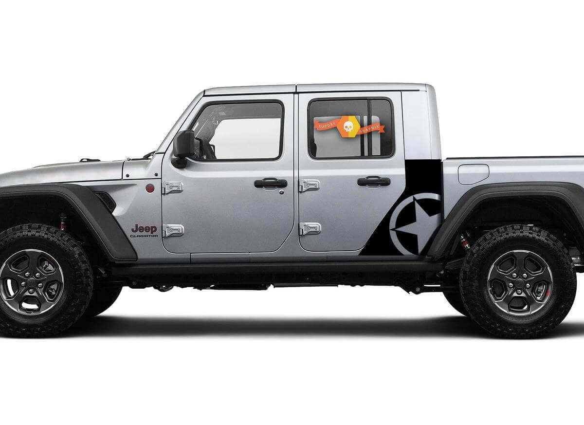 Kit de vinilos laterales War Star para Jeep Gladiator JT