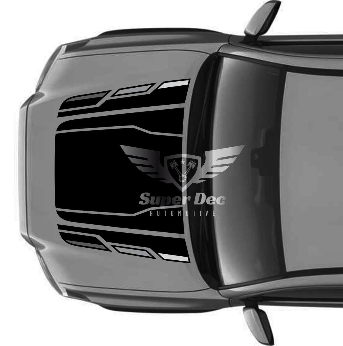 Calcomanía de vinilo con franjas negras estilo TRD para capó Toyota Tacoma 2016-2020