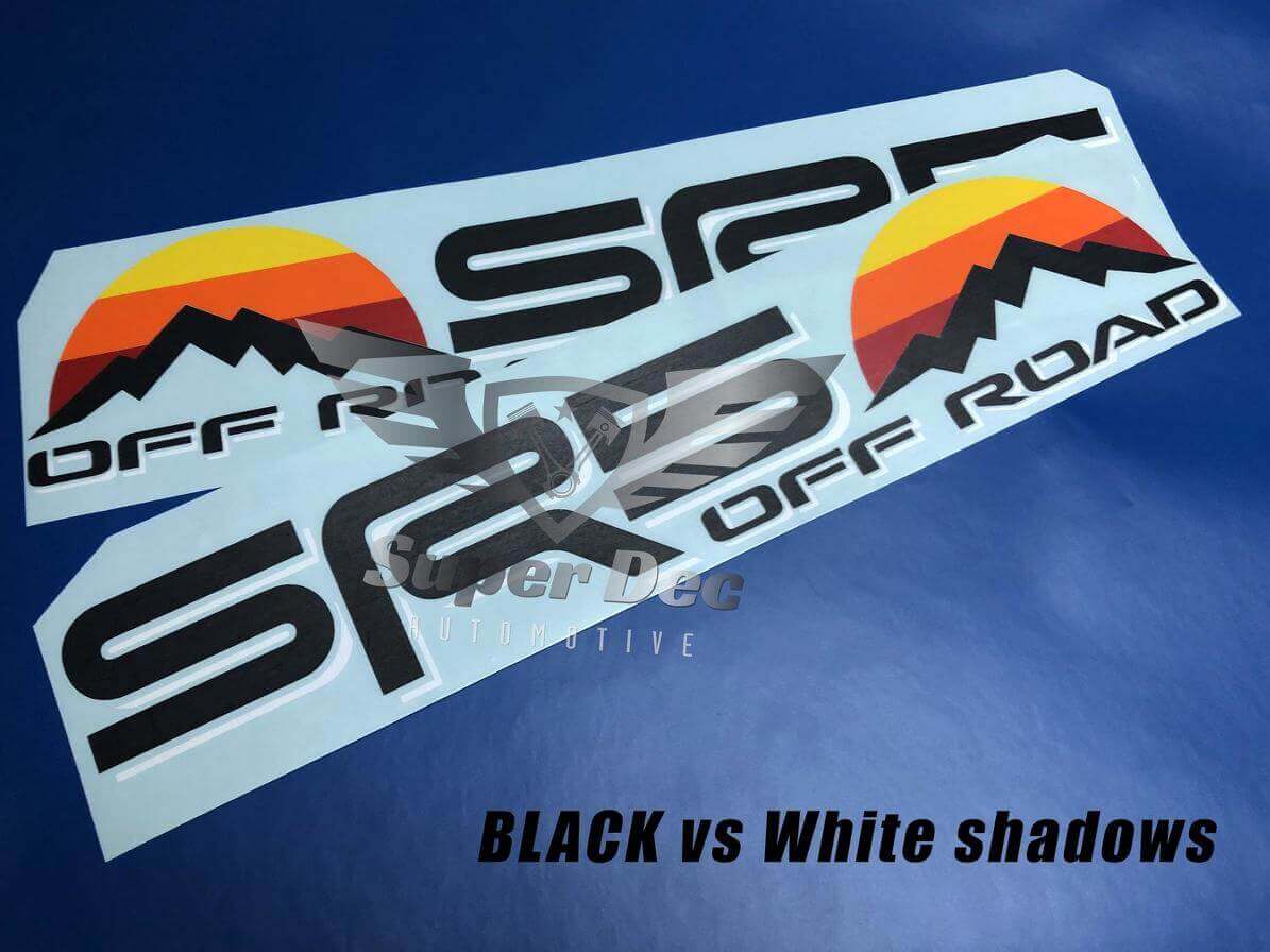 Juego de calcomanías laterales de vinilo estilo vintage SR5 Off Road para Toyota Tacoma Tundra 4Runner