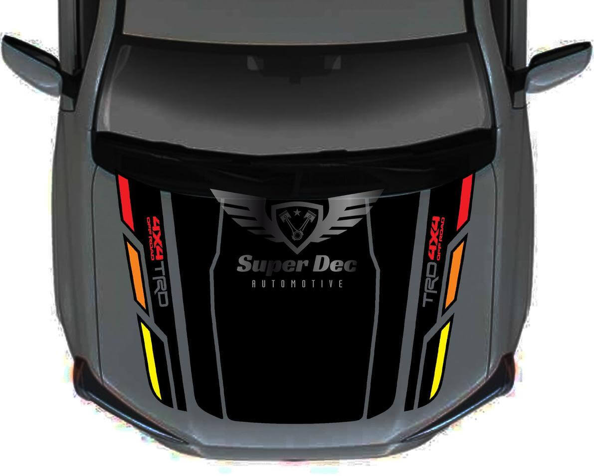 Adhesivo de vinilo para capó estilo TRD Vintage para Toyota 4Runner 5ª Gen sin toma de aire