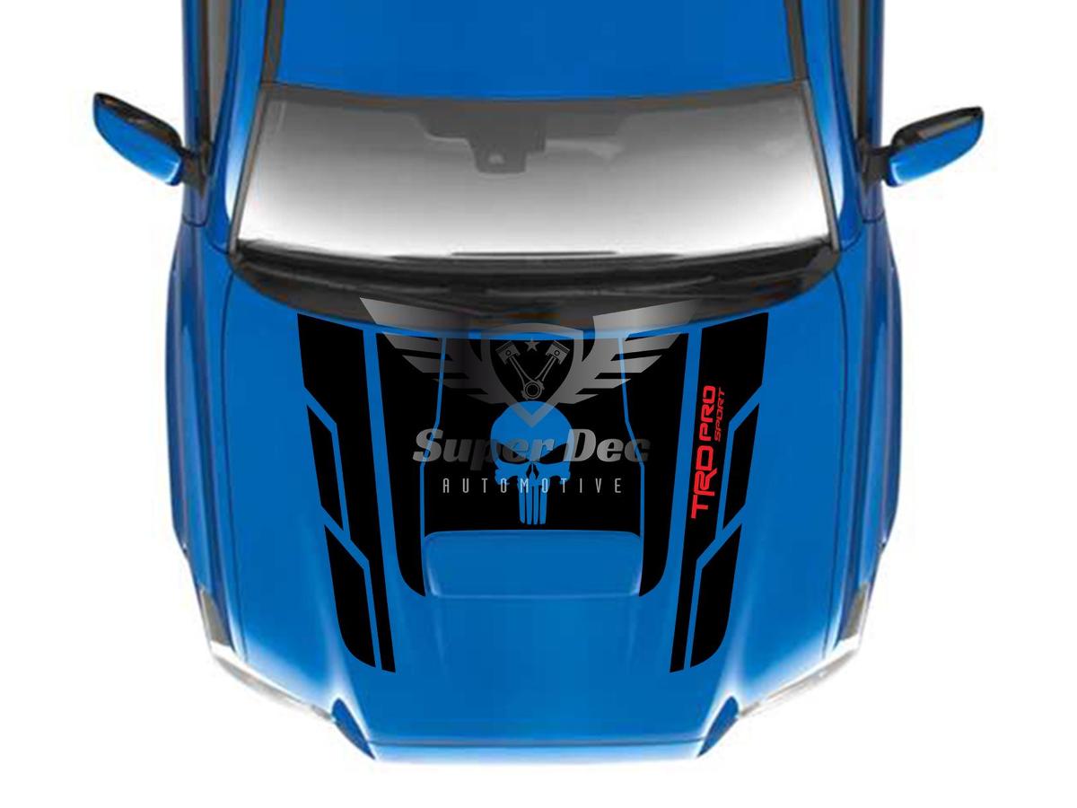 Calcomanía de Vinilo con Capucha de Calavera Estilo TRD para Toyota Tacoma 2016-2021