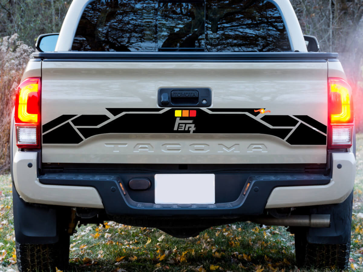 Adhesivo de vinilo Vintage TEQ para puerta trasera Toyota Tacoma 2016-2023