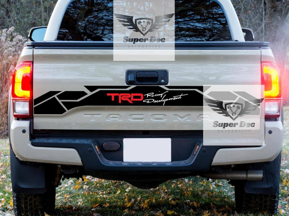 Calcomanía de vinilo para portón trasero estilo TRD para Toyota Tacoma 2016-2021