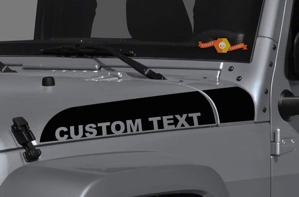 Kit de Calcomanías de Vinilo con Rayas Laterales Personalizadas para Capó para Jeep Wrangler Gladiator
