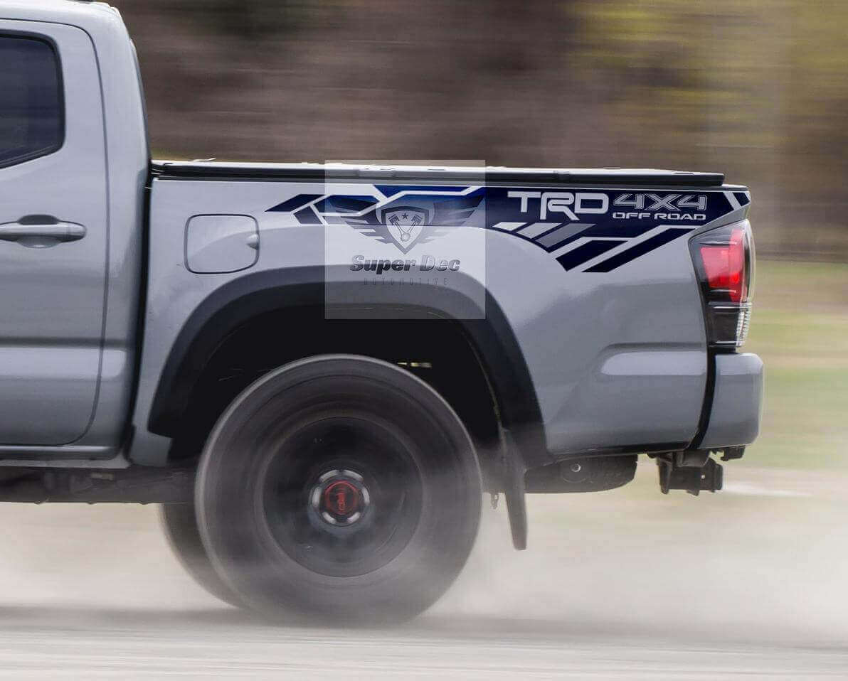 Vinilos geométricos para laterales de caja 4x4 Off Road TRD para Toyota Tacoma Tundra