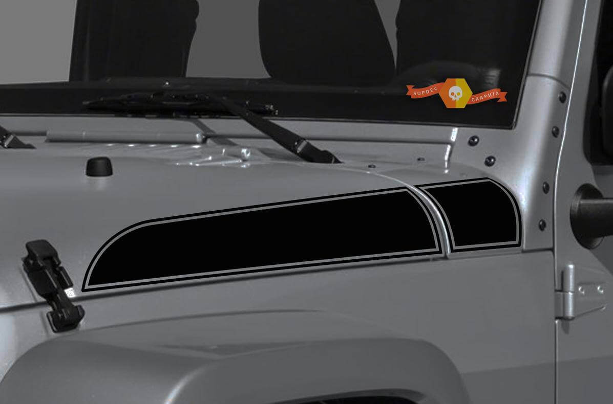 Kit de vinilo decorativo para el lateral del capó para Jeep Wrangler y Gladiator