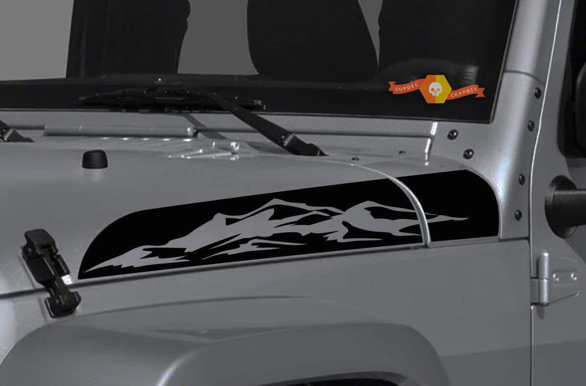 Kit de vinilos con diseño de cadenas montañosas para capota para Jeep Wrangler y Gladiator