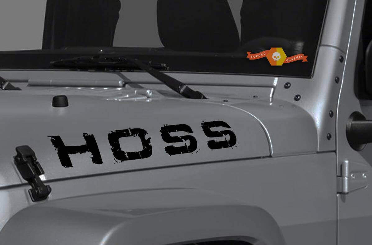 Juego de Vinilos para Capó Envejecido HOSS para Jeep Wrangler y Gladiator