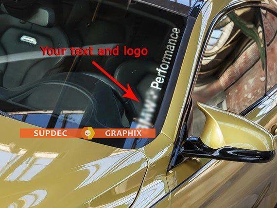 Adhesivo de vinilo para parabrisas estilo M Performance personalizado para BMW