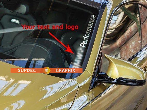 Su texto Performance M3 M5 E34 E36 E39 E46 E60 E70 E90 Calcomanía para parabrisas pegatina logotipo de BMW
