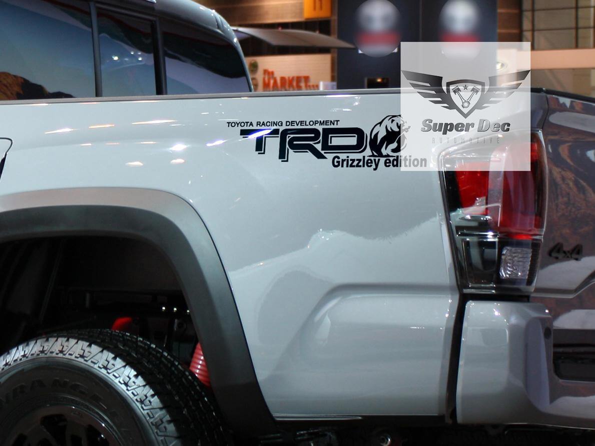 Calcomanía de vinilo para el lateral de la cama edición TRD Grizzley para Toyota Tundra