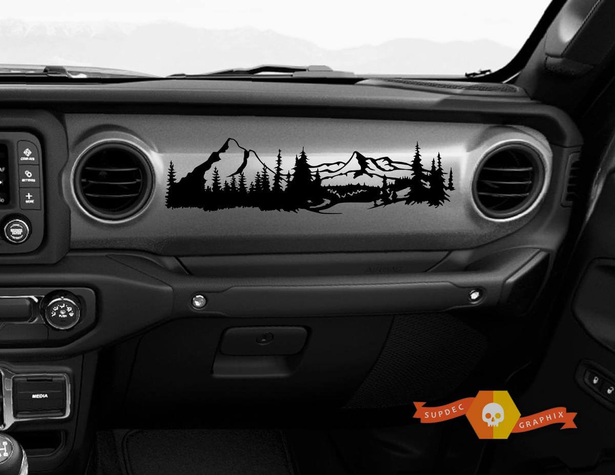 Calcomanía de Vinilo para Salpicadero Mountain Forest para Jeep Gladiator JT