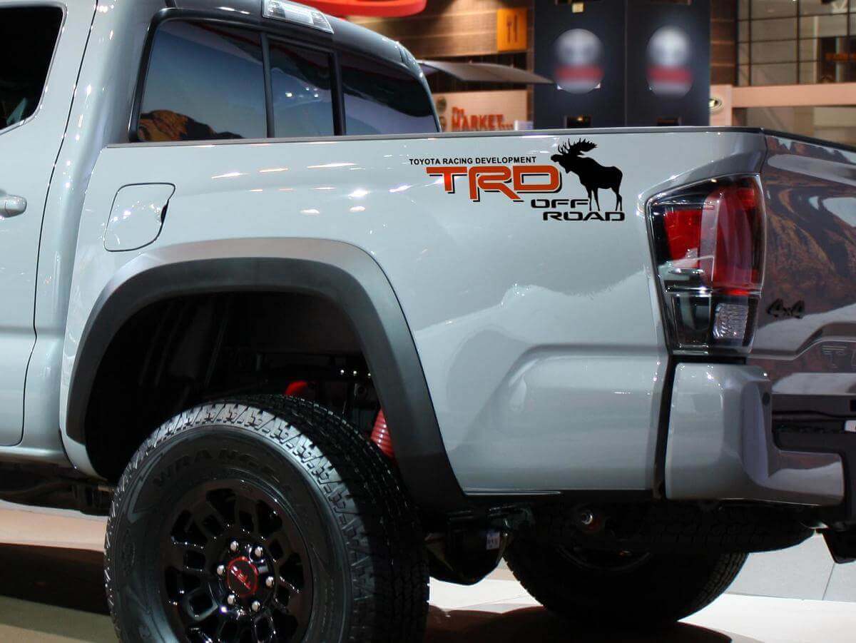 Adhesivo de vinilo para lateral de cama estilo TRD Off Road de Moose para Toyota Tacoma