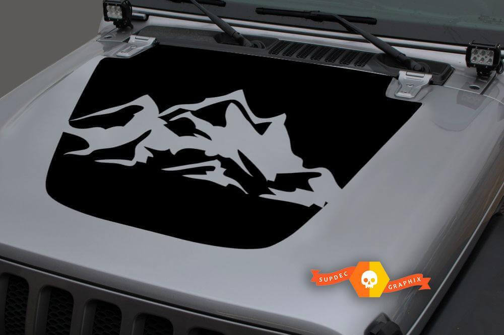 Kit de Vinilo para Capó Mountains para Jeep Gladiator y Wrangler