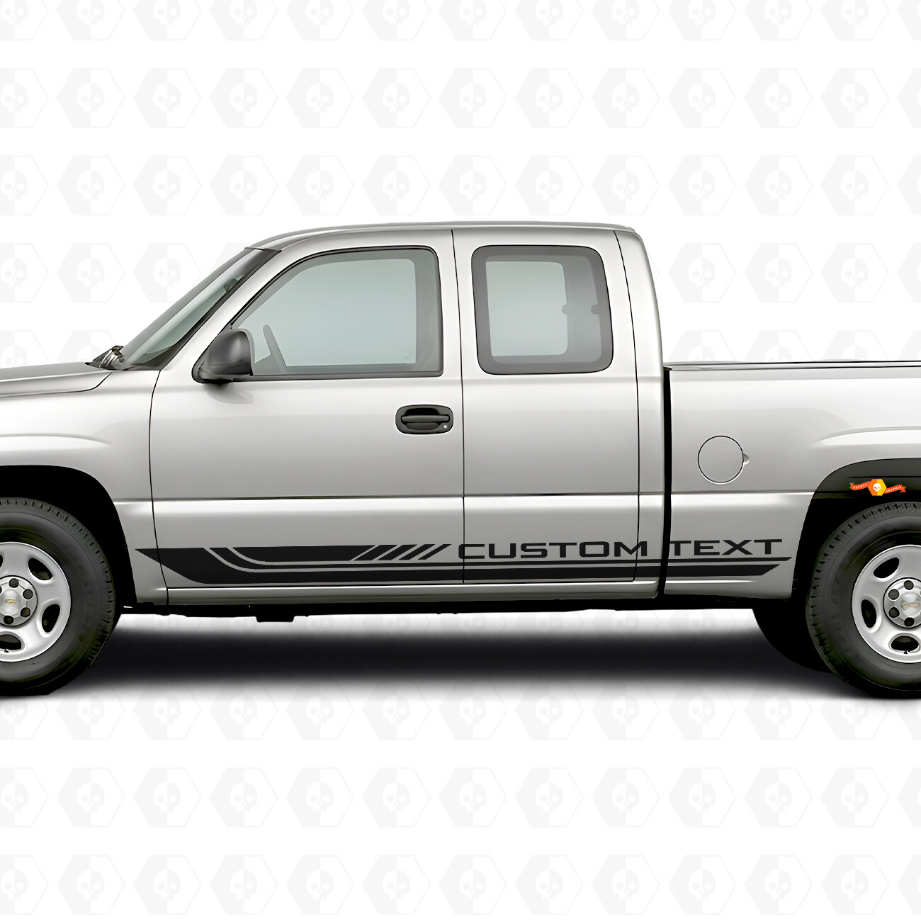Tiras de vinilo personalizadas para marco de puerta y panel de faldón para Chevrolet Silverado 1500 GMT800 1999-2007