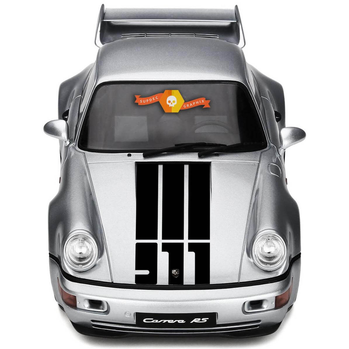 Calcomanía de vinilo con franjas para capó estilo 911 para Porsche 911