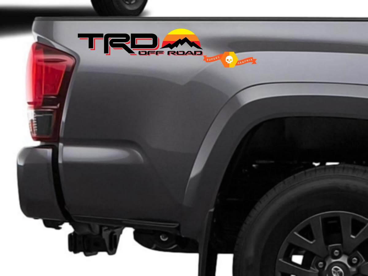 Calcomanía lateral de vinilo estilo vintage TRD Off Road para Toyota Tacoma Tundra 4Runner
