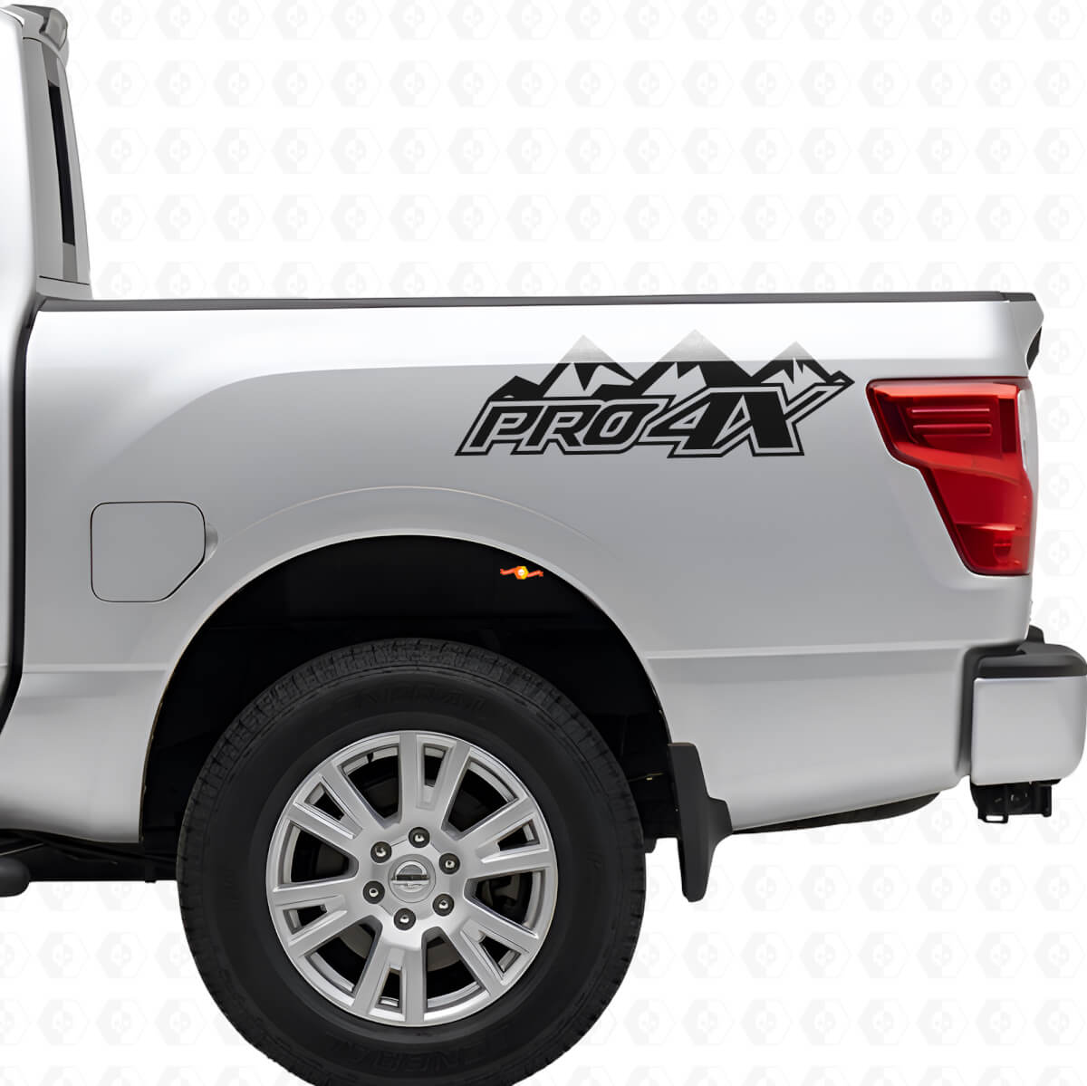 Kit de adhesivos de vinilo para los laterales de la cama PRO-4X Mountain para Nissan Titan 2016+