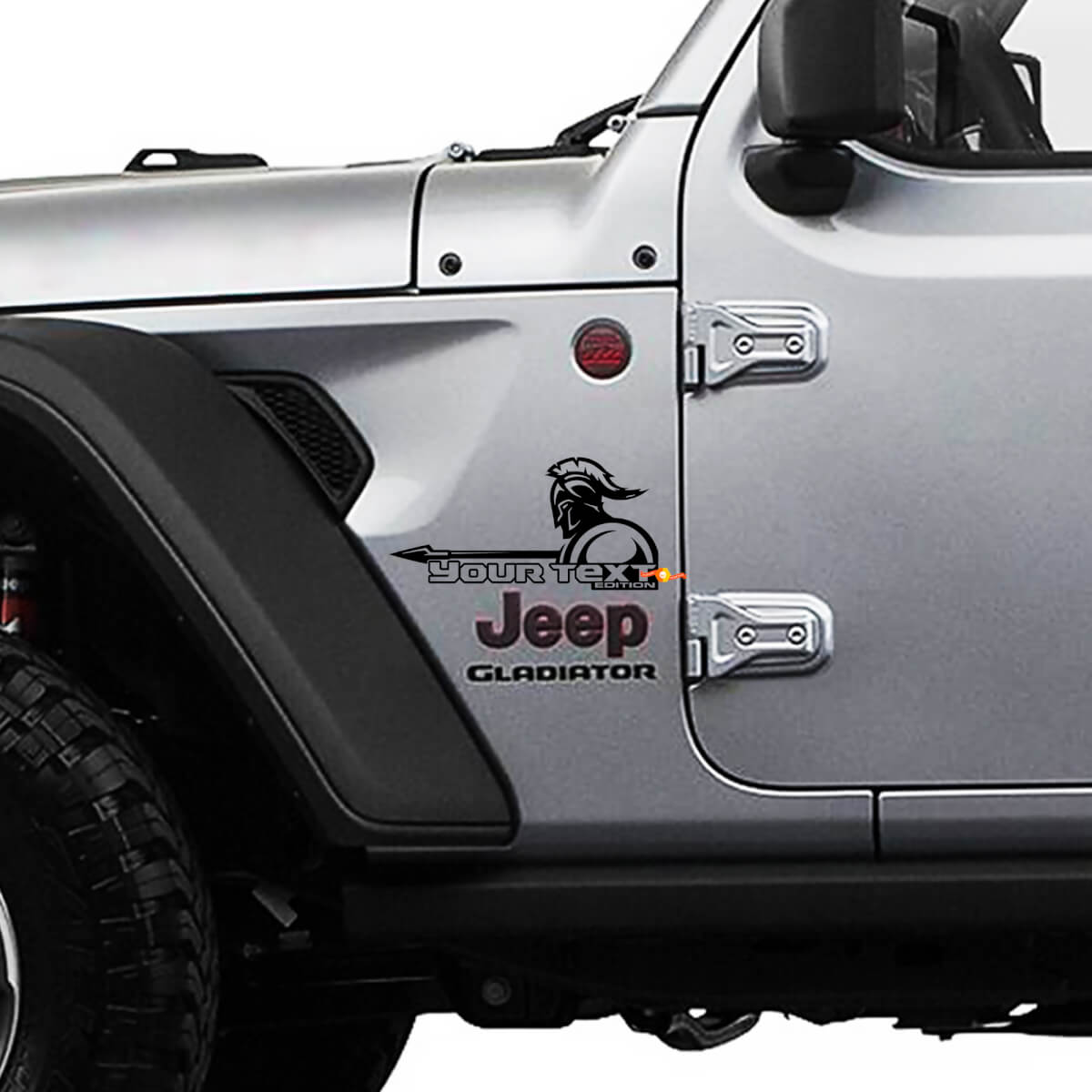 Jeep Wrangler Gladiator Fender lanza espada Wrangler JL JLU JT vinilo pegatina kit de calcomanías
